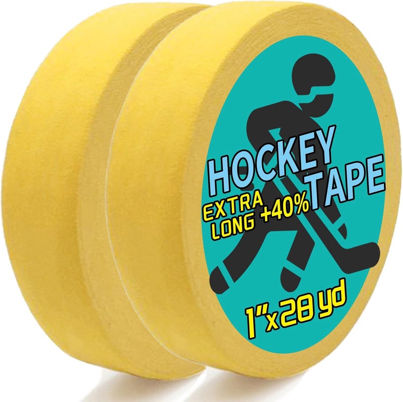 Magsaddle 2 Rolls Hockey Tape, Multipurpose Cloth Tape Grip Tape for Lacrosse Stick, Baseball & Softball Bats, Rackets, Pullup Bars, Gardening Tools, Gym, Sports Handle - Image 1